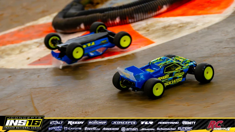 Adam Rayls's Team Associated RC car at the JConcepts INS16 Hoosier Hobbyplex Finals
