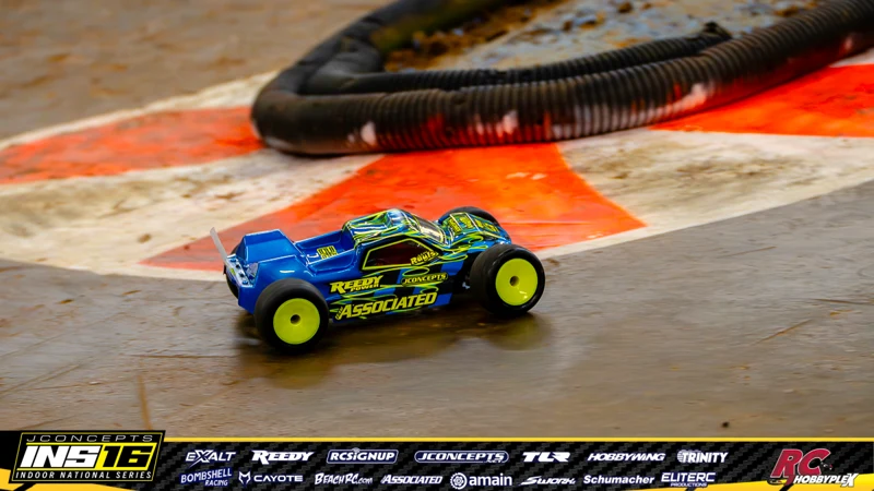 Adam Rayls's Team Associated RC car at the JConcepts INS16 Hoosier Hobbyplex Finals
