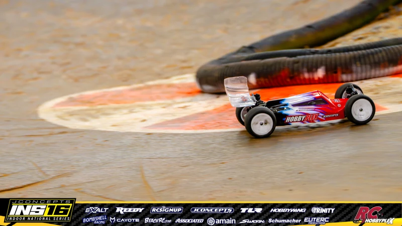 Alex Sturgeon's Team Associated RC car at the JConcepts INS16 Hoosier Hobbyplex Finals