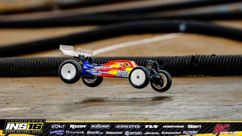 Allen Horne's Team Associated RC car at the JConcepts INS16 Hoosier Hobbyplex Finals