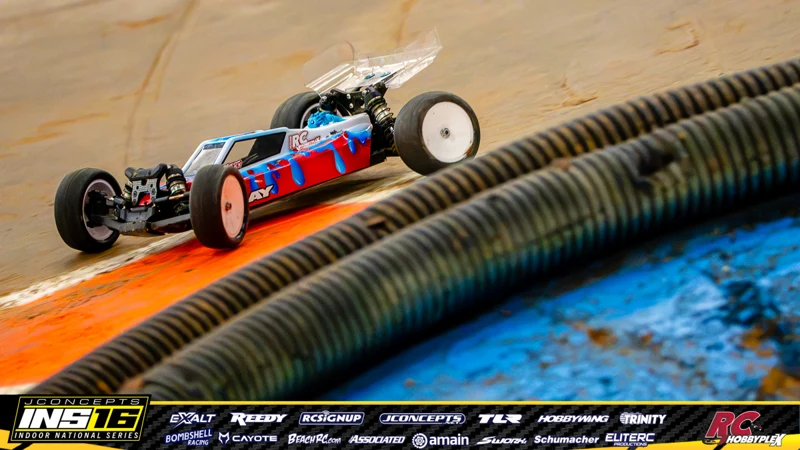 Alton Henley's XRAY RC car at the JConcepts INS16 Hoosier Hobbyplex Finals