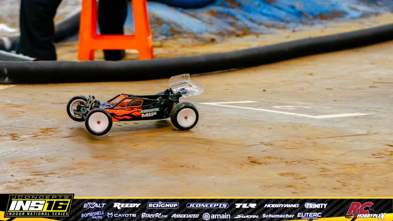 Beau Jacobsen's Team Associated RC car at the JConcepts INS16 Hoosier Hobbyplex Finals