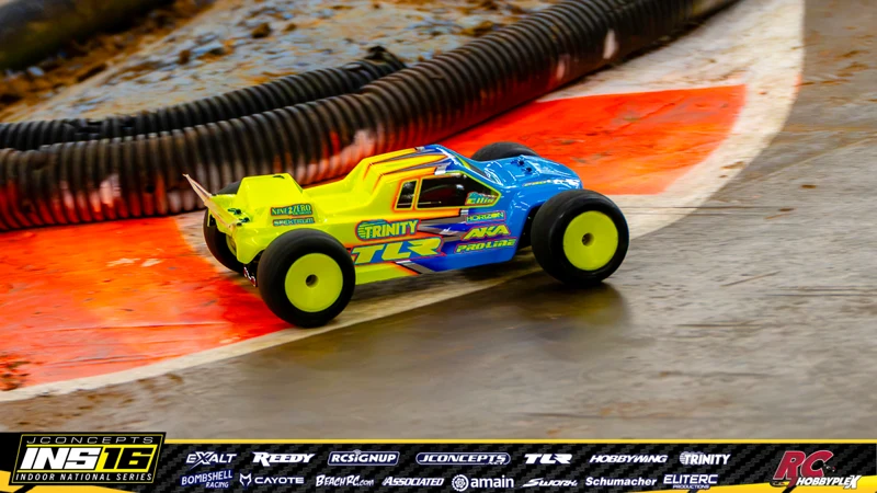 Ben Ellis's TLR RC car at the JConcepts INS16 Hoosier Hobbyplex Finals