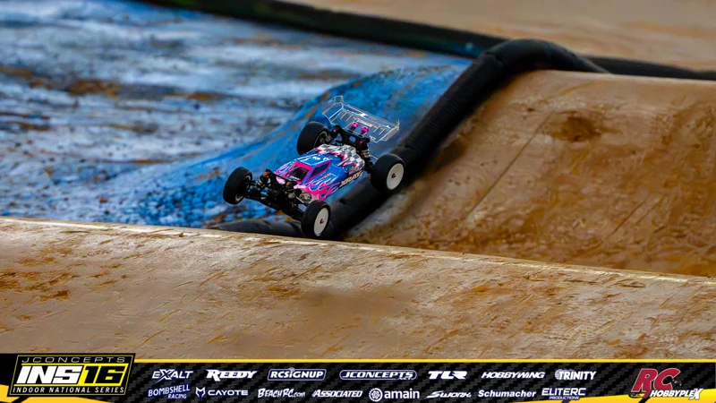 Bentley Schwartz's XRAY RC car at the JConcepts INS16 Hoosier Hobbyplex Finals