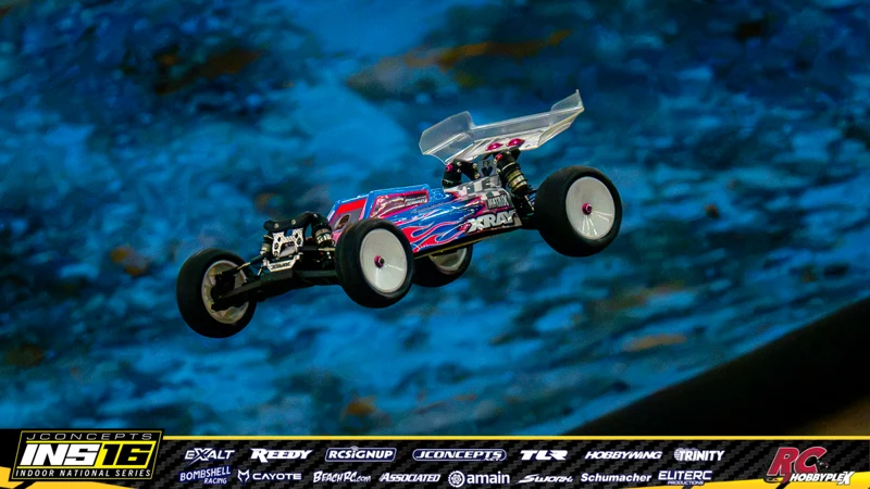 Bentley Schwartz's XRAY RC car at the JConcepts INS16 Hoosier Hobbyplex Finals