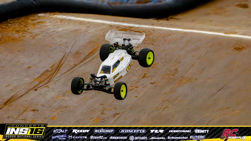 Brendan Orahood's TLR RC car at the JConcepts INS16 Hoosier Hobbyplex Finals