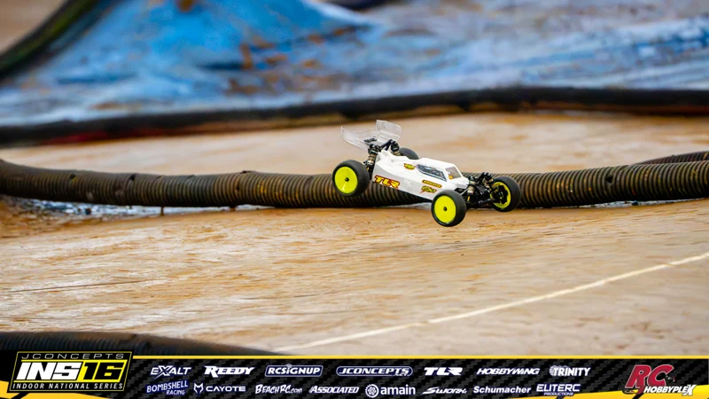 Brendan Orahood's TLR RC car at the JConcepts INS16 Hoosier Hobbyplex Finals