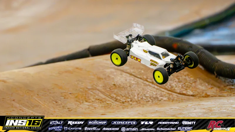 Brendan Orahood's TLR RC car at the JConcepts INS16 Hoosier Hobbyplex Finals