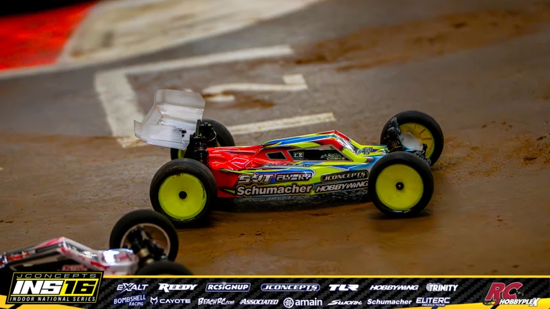 Broc Champlin's Schumacher RC car at the JConcepts INS16 Hoosier Hobbyplex Finals