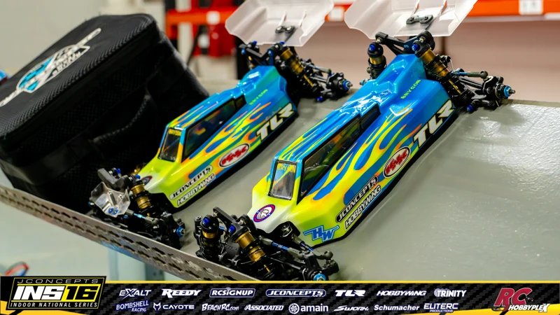 Bryson Furnish's TLR RC car at the JConcepts INS16 Hoosier Hobbyplex Finals