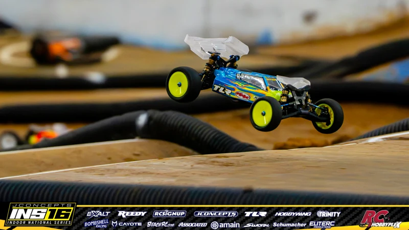 Bryson Furnish's TLR RC car at the JConcepts INS16 Hoosier Hobbyplex Finals