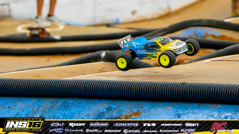 Bryson Furnish's TLR RC car at the JConcepts INS16 Hoosier Hobbyplex Finals