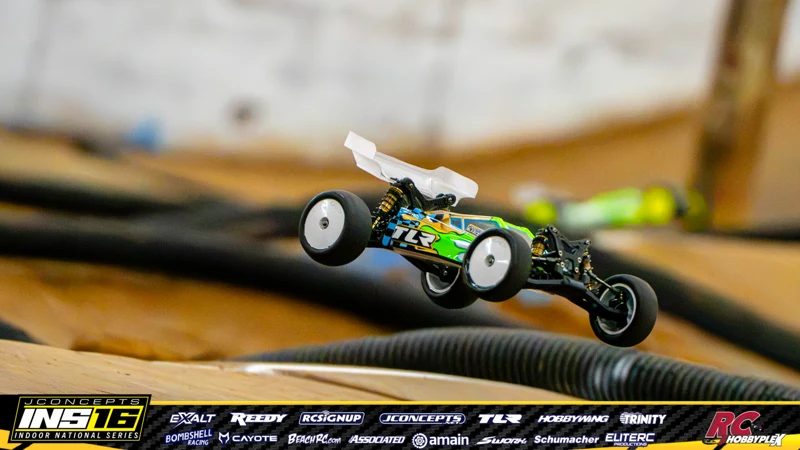 Casey Blasczyk's TLR RC car at the JConcepts INS16 Hoosier Hobbyplex Finals