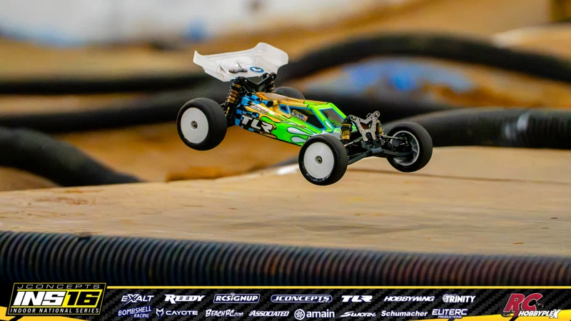 Casey Blasczyk's TLR RC car at the JConcepts INS16 Hoosier Hobbyplex Finals