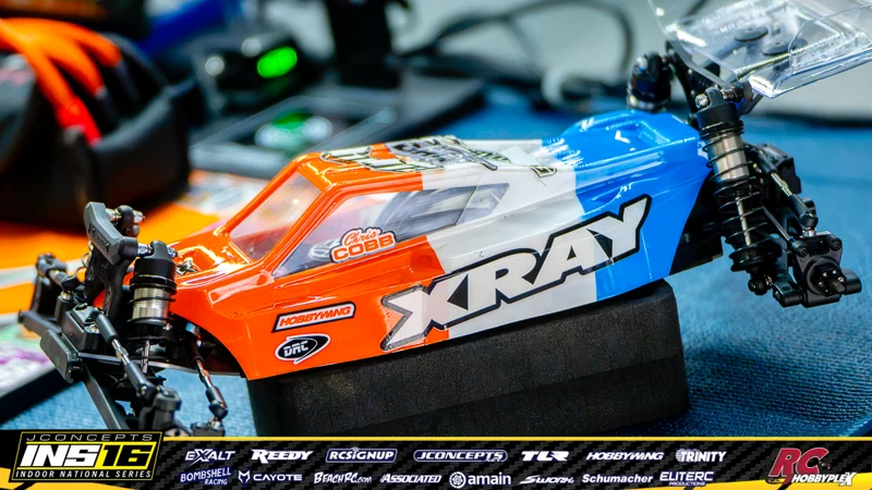Chris Cobb's XRAY RC car at the JConcepts INS16 Hoosier Hobbyplex Finals