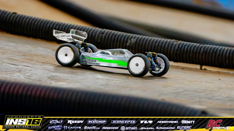 Chris Harrison's R1Wurks RC car at the JConcepts INS16 Hoosier Hobbyplex Finals