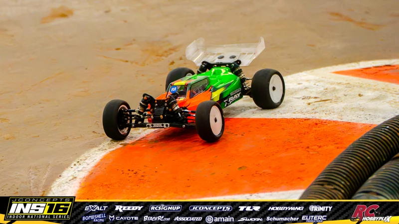 Connor Barrows's XRAY RC car at the JConcepts INS16 Hoosier Hobbyplex Finals