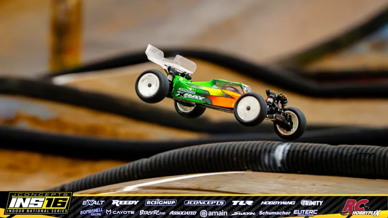 Connor Barrows's XRAY RC car at the JConcepts INS16 Hoosier Hobbyplex Finals