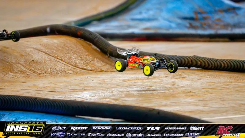 Craig Karcher's Team Associated RC car at the JConcepts INS16 Hoosier Hobbyplex Finals