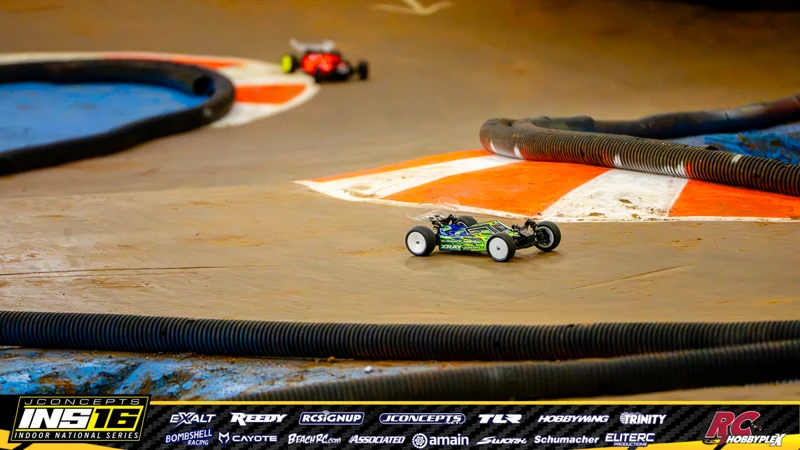 Daigan Bledsoe's XRAY RC car at the JConcepts INS16 Hoosier Hobbyplex Finals
