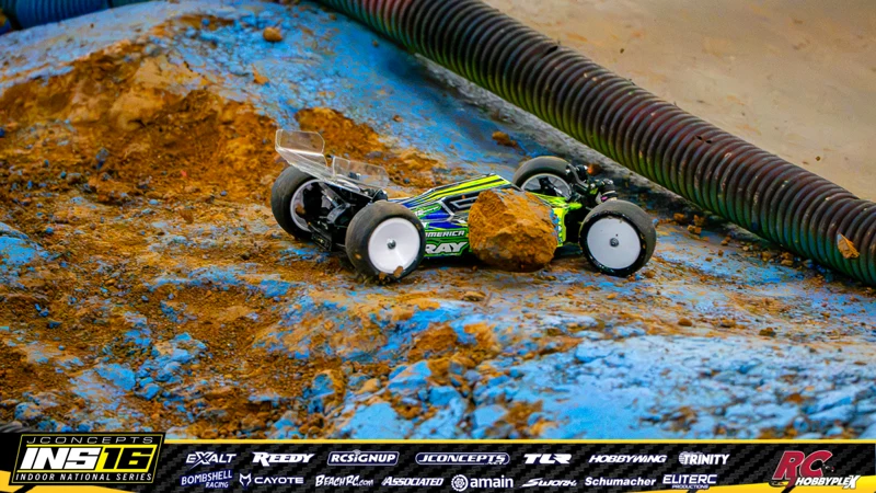 Daigan Bledsoe's XRAY RC car at the JConcepts INS16 Hoosier Hobbyplex Finals
