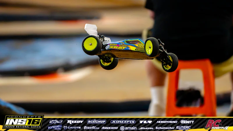 Daniel Bender's XRAY RC car at the JConcepts INS16 Hoosier Hobbyplex Finals