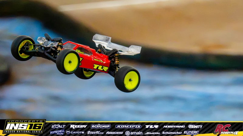 David Alberico's TLR RC car at the JConcepts INS16 Hoosier Hobbyplex Finals