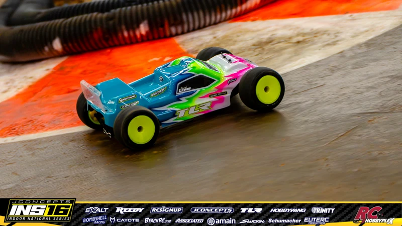 Derek Lewis's TLR RC car at the JConcepts INS16 Hoosier Hobbyplex Finals