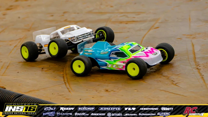Derek Lewis's TLR RC car at the JConcepts INS16 Hoosier Hobbyplex Finals