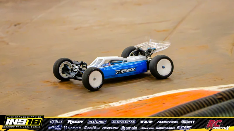 Jacob Doron's XRAY RC car at the JConcepts INS16 Hoosier Hobbyplex Finals
