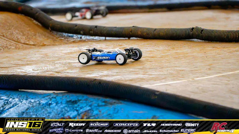 Jacob Doron's XRAY RC car at the JConcepts INS16 Hoosier Hobbyplex Finals