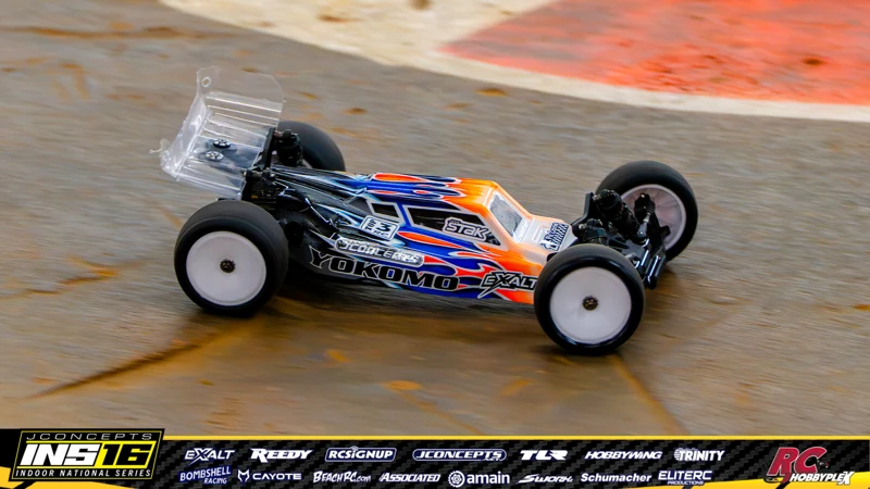 Jeff Statkiewicz's Yokomo RC car at the JConcepts INS16 Hoosier Hobbyplex Finals