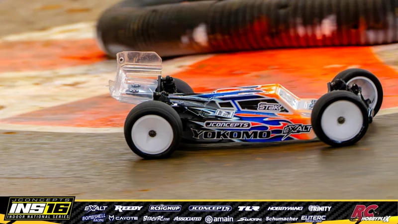 Jeff Statkiewicz's Yokomo RC car at the JConcepts INS16 Hoosier Hobbyplex Finals