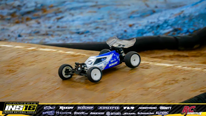 Jim Merritts's XRAY RC car at the JConcepts INS16 Hoosier Hobbyplex Finals