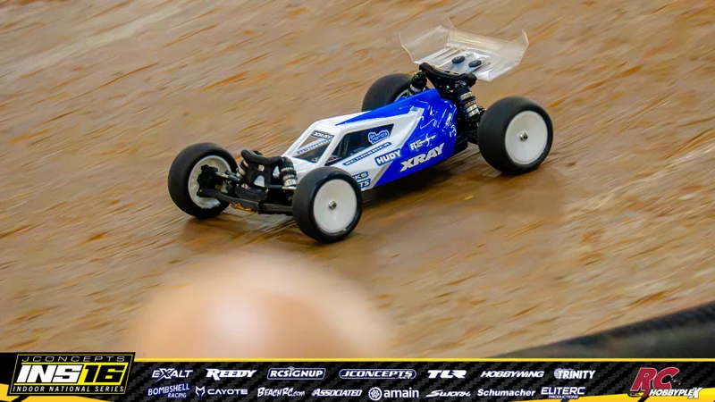 Jim Merritts's XRAY RC car at the JConcepts INS16 Hoosier Hobbyplex Finals