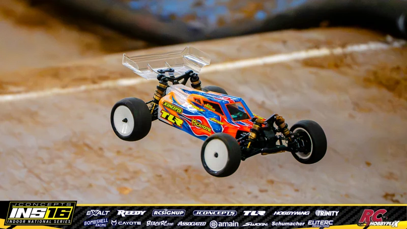 Kris Hackenson's TLR RC car at the JConcepts INS16 Hoosier Hobbyplex Finals