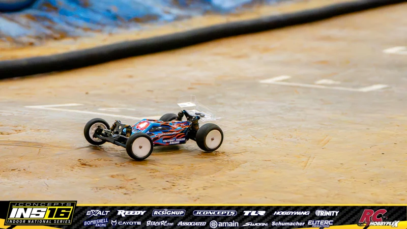 Lane Lazarz's Team Associated RC car at the JConcepts INS16 Hoosier Hobbyplex Finals