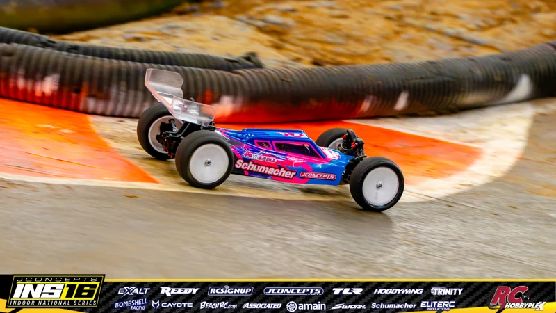 Maccoy Martin's Schumacher RC car at the JConcepts INS16 Hoosier Hobbyplex Finals
