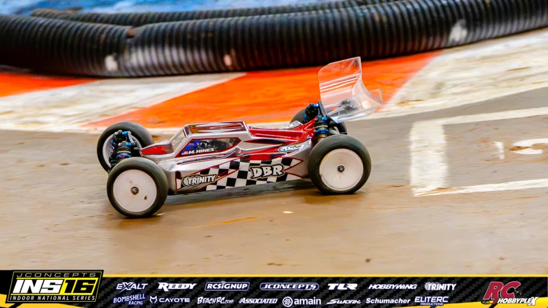 Matt Hines's Team Associated RC car at the JConcepts INS16 Hoosier Hobbyplex Finals