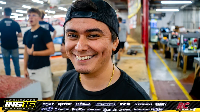 Matthew Gonzales's Team Associated RC car at the JConcepts INS16 Hoosier Hobbyplex Finals