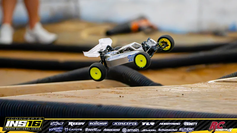 Maverick Riggs's RC car at the JConcepts INS16 Hoosier Hobbyplex Finals
