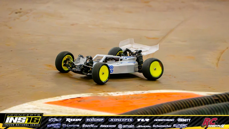 Maverick Riggs's RC car at the JConcepts INS16 Hoosier Hobbyplex Finals