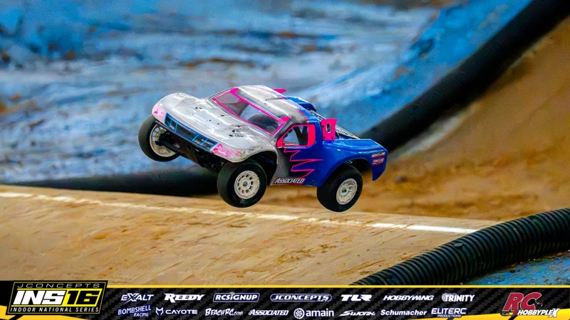Reyna Chodara's Team Associated RC car at the JConcepts INS16 Hoosier Hobbyplex Finals