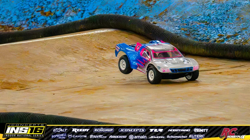 Reyna Chodara's Team Associated RC car at the JConcepts INS16 Hoosier Hobbyplex Finals