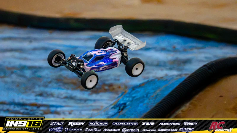 Roman Gastellum's xray RC car at the JConcepts INS16 Hoosier Hobbyplex Finals