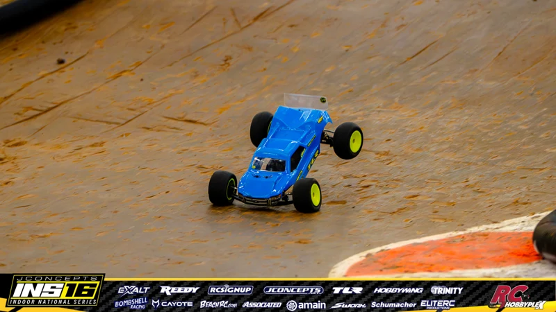 Shane Alberico's TLR RC car at the JConcepts INS16 Hoosier Hobbyplex Finals
