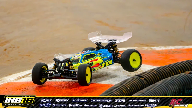 Shane Alberico's TLR RC car at the JConcepts INS16 Hoosier Hobbyplex Finals