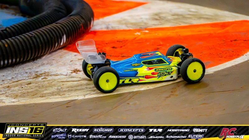Shane Alberico's TLR RC car at the JConcepts INS16 Hoosier Hobbyplex Finals