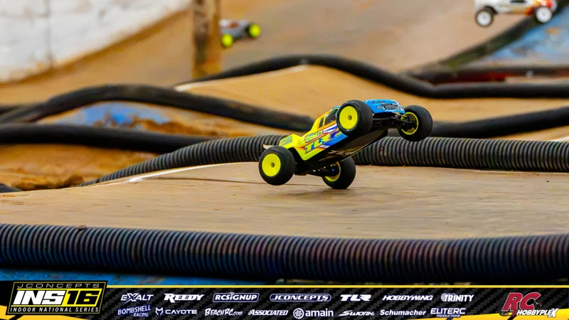 Shane Alberico's TLR RC car at the JConcepts INS16 Hoosier Hobbyplex Finals