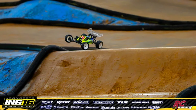Talon Henley's xray RC car at the JConcepts INS16 Hoosier Hobbyplex Finals
